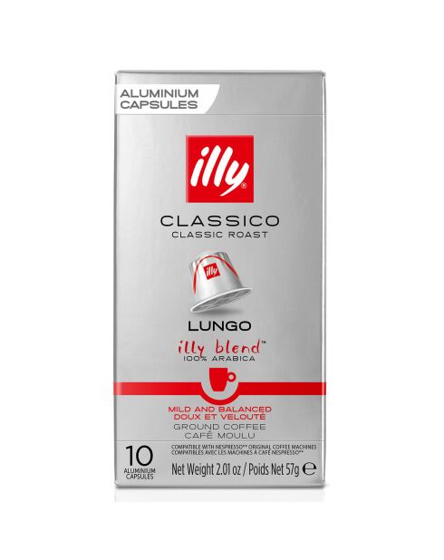 10 Boîtes de 10 Capsules Compatibles Classico Lungo - 10x57 gr
