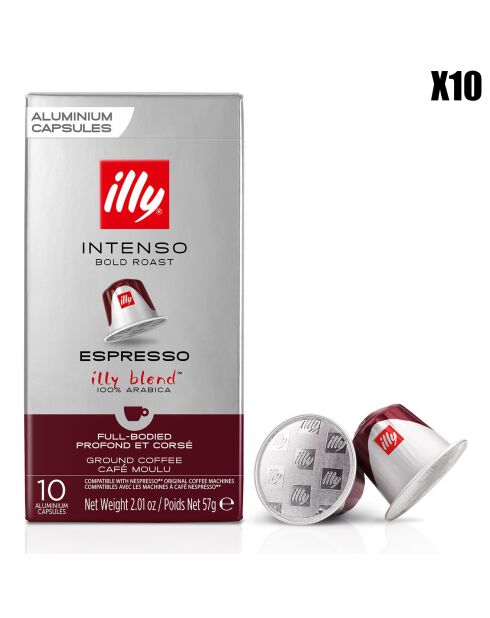 10 Boîtes de 10 Capsules Compatibles Intenso - 10x57 gr