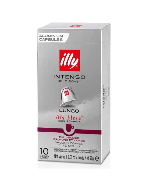 10 Boîtes de 10 Capsules Compatibles Intenso Lungo - 10x57 gr