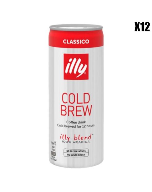 12 Canettes Illy Cold Brew Classico - 12x250 ml