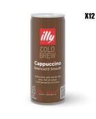 12 Canettes Illy Cold Brew Cappuccino - 12x250 ml