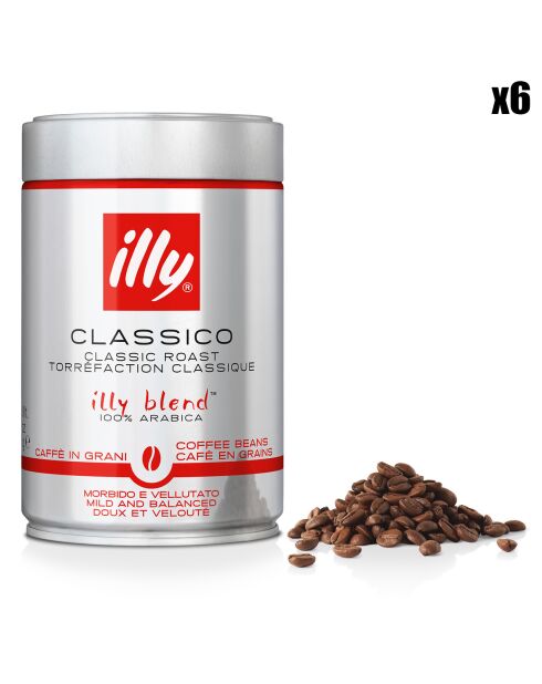 6 scatole di caffè tostato classico in grani - 6x250 g