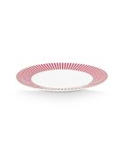 6 Assiettes à pain en Porcelaine Royal Stripes  roses - 17.4x17.4x1.9 cm