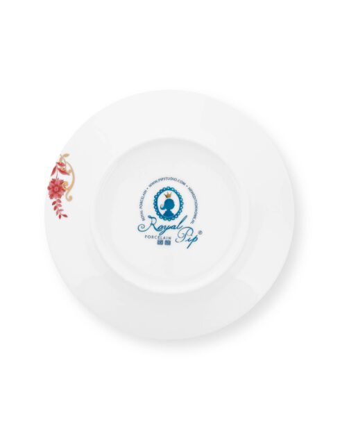 Dessertteller aus Porzellan, Durchmesser 21 cm, Royal Pink, 6 Stück