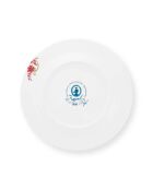 6 Assiettes plates en Porcelaine Royal  roses - D.27 cm