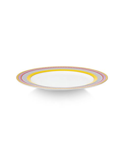 6 Assiettes à dessert Pip Chique  jaunes - D.23 cm
