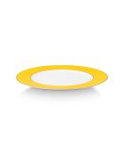6 Assiettes plates Pip Chique  jaunes - D.28 cm