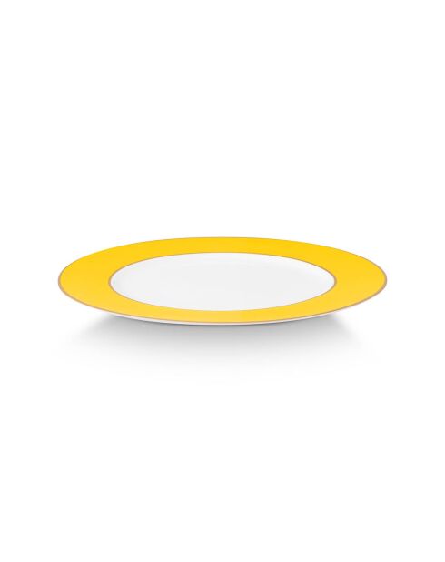 6 Assiettes plates Pip Chique  jaunes - D.28 cm