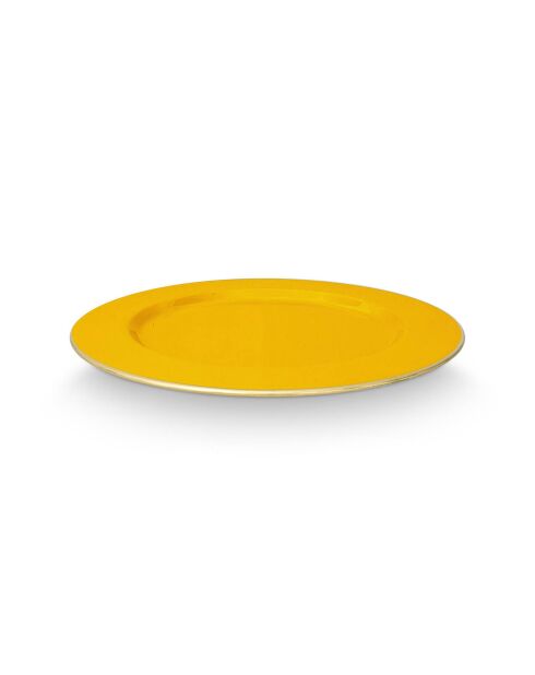 2 Assiettes de présentation Pip Chique  jaunes - 32x32x1.3 cm