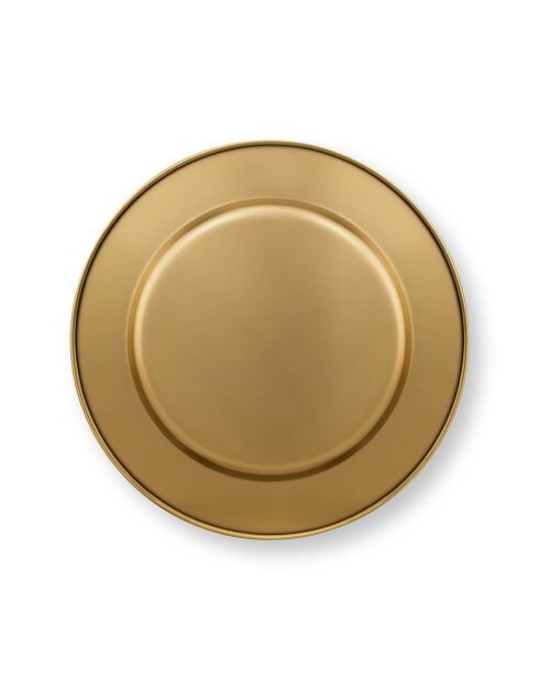 2 Assiettes de présentation Pip Chique  jaunes - 32x32x1.3 cm