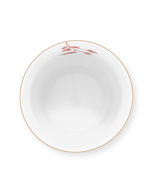 6 kleine Henkelbecher mit rosafarbenen Porzellanmustern von Royal Stripes — 8,3 x 8,3 x 9 cm