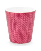 6 Petits mugs sans anseen Porcelaine  Royal Stripes motifs  roses - 8.3x8.3x9 cm