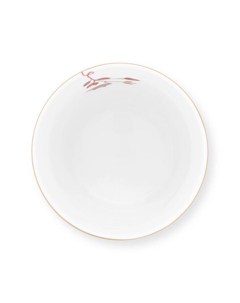 6 kleine Royal Stripes Porzellantassen ohne Henkel, rosa Blumen, 8,3 x 8,3 x 9 cm