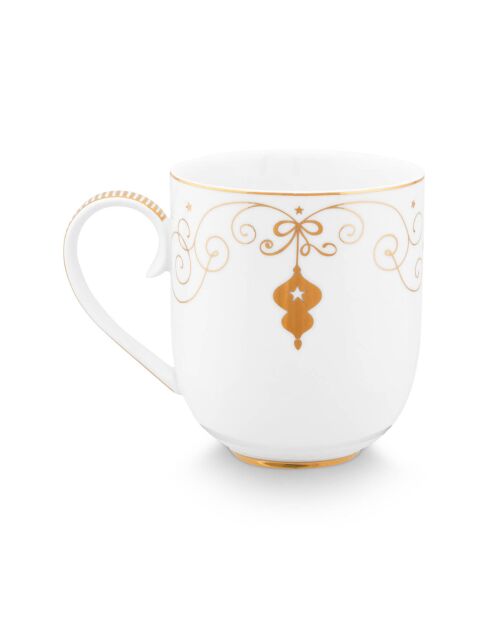 6 große weiße Royal Winter White Porzellantassen — 8 x 11,6 x 9,2 cm