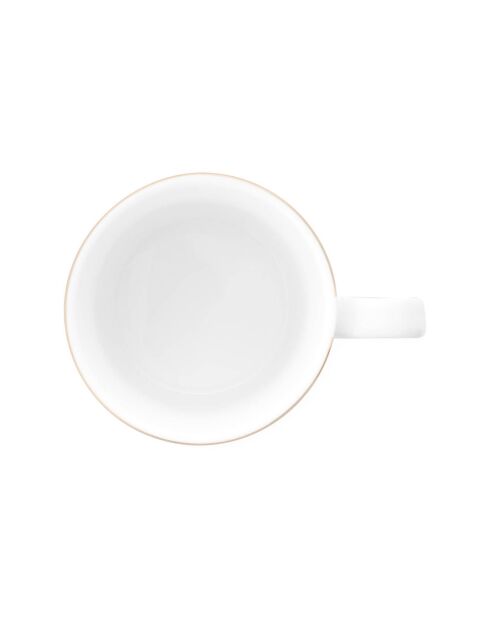 6 Petits mugs en Porcelaine Love Birds Medaillon  verts - 7.4x11.3x7.4 cm