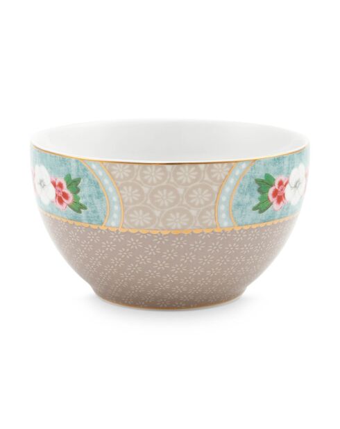 6 Bols en Porcelaine Blushing Birds Star Flower  kaki - D.9.5 cm