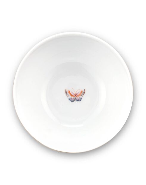 6 Bols en Porcelaine Blushing Birds Star Flower  kaki - D.9.5 cm