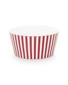 6 Bols en Porcelaine Royal Stripes  roses -  D.12 cm