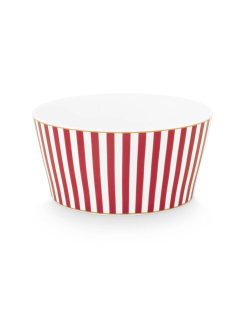 6 Bols en Porcelaine Royal Stripes  roses -  D.12 cm