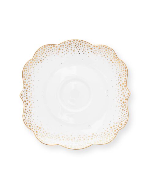 2 Tasses à café en Porcelaine Royal Winter White  blanches - 12x12.2x5.5 cm