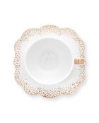 2 Tasses à thé en Porcelaine Royal Winter White  blanches - 9.9x12.5x5.5 cm