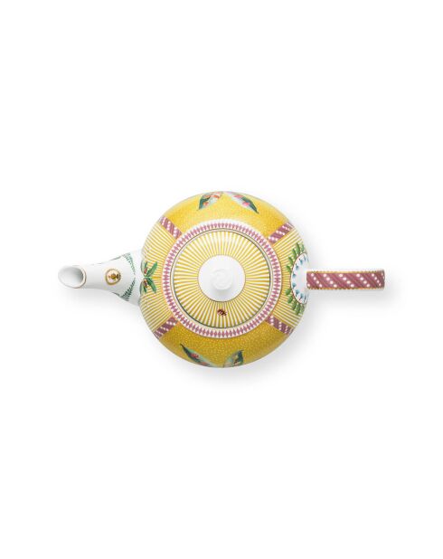 Théière en Porcelaine La Majorelle  jaune - 17.8x25x17 cm