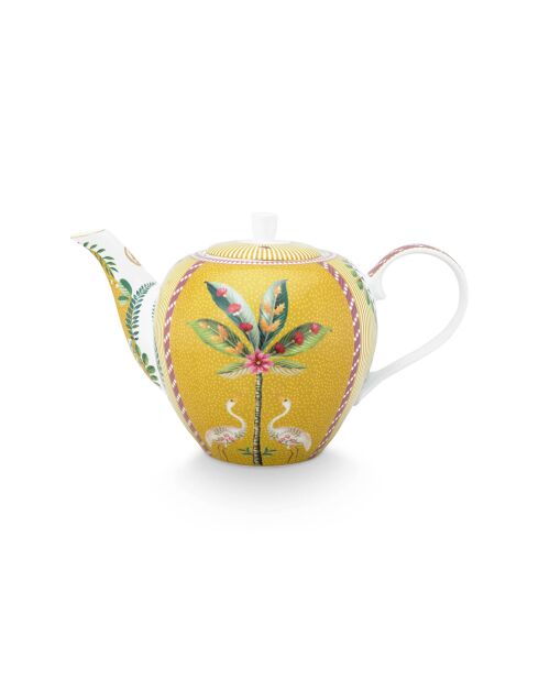 Théière en Porcelaine La Majorelle  jaune - 17.8x25x17 cm