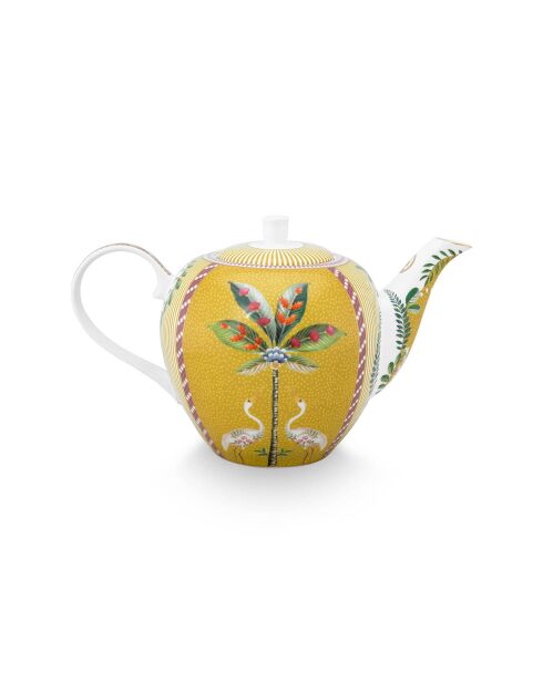 Théière en Porcelaine La Majorelle  jaune - 17.8x25x17 cm
