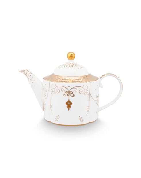 Royal Winter Weiße Porzellan-Teekanne, 16 x 18,7 x 18,3 cm