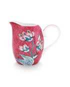Petit pot à crème en Porcelaine Flower Festival bleu - 7.5x12.5x10 cm