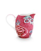 Petit pot à crème en Porcelaine Flower Festival bleu - 7.5x12.5x10 cm