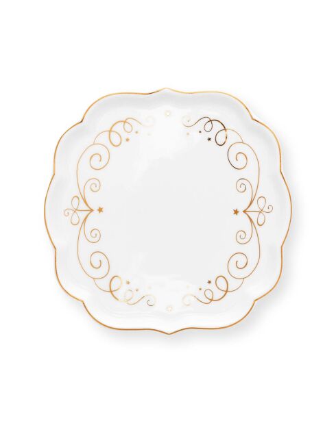 6 weiße Royal Winter Beutelablagen aus weißem Porzellan, 10,2 x 10,2 x 0,3 cm