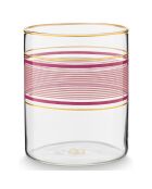 6 Verres à eau Pip Chique  roses - 7x7x8.5 cm