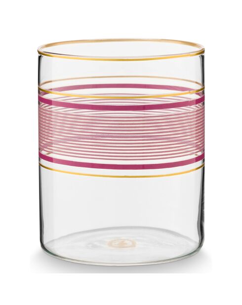6 Verres à eau Pip Chique  roses - 7x7x8.5 cm
