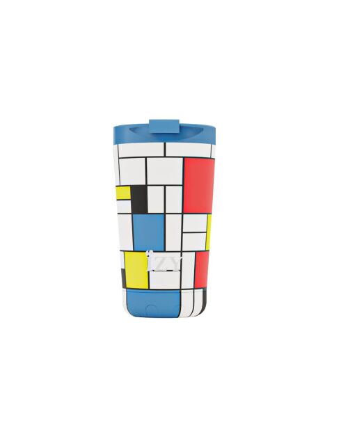 Mug Isotherme Artiste blanc - 8.5x8.5x20 cm