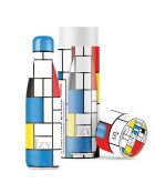 Bouteille Isotherme Artiste  blanche - 7x7x27 cm
