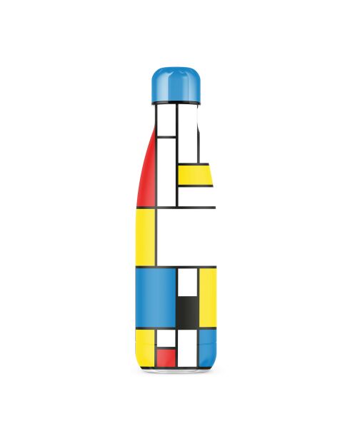 Bouteille Isotherme Artiste  blanche - 7x7x27 cm