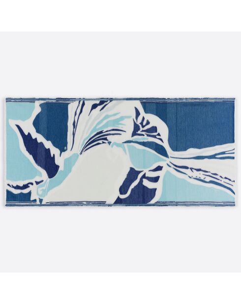 Etole en Coton Bio Calysto bleue - 70x200 cm
