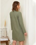 Robe 100% Lin Naomie kaki
