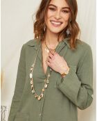 Robe 100% Lin Naomie kaki