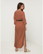 Robe 100% Lin Astrid rouille