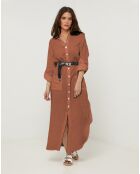 Robe 100% Lin Astrid rouille