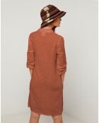 Robe 100% Lin Naomie marron