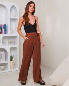 Pantalon 100% Lin Jade rouille