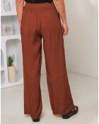 Pantalon 100% Lin Jade rouille
