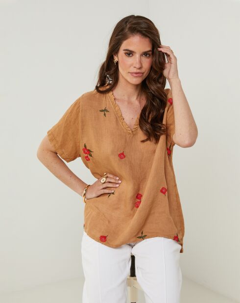 Top 100% Lin Armelle camel