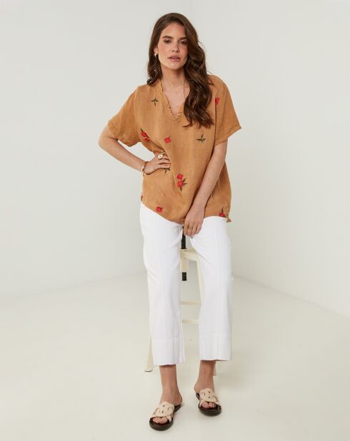 Top 100% Lin Armelle camel