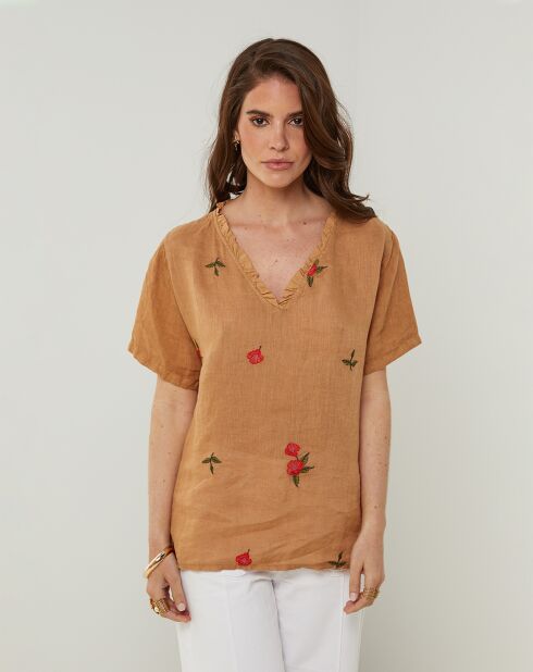 Top 100% Lin Armelle camel