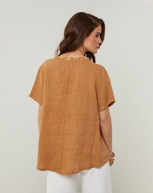 Top 100% Lin Armelle camel