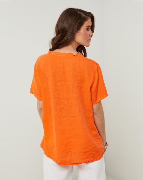 Top 100% Lin Armelle orange